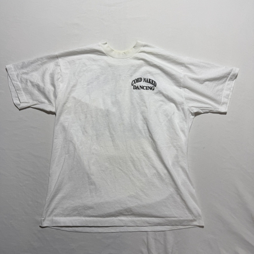 Vintage 1994 Coed Naked Dancing T-Shirt XL 90s Fruit of the Loom USA Bar Mitzvah